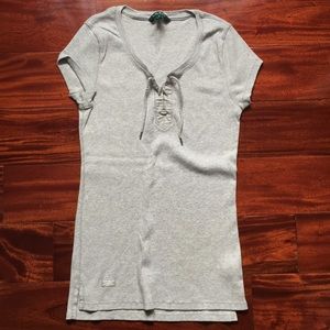 Tie up short sleeve top